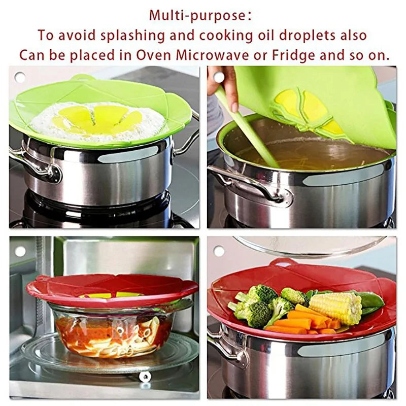 Eco-Friendly Silicone Lid Spill Stopper Pot Cover